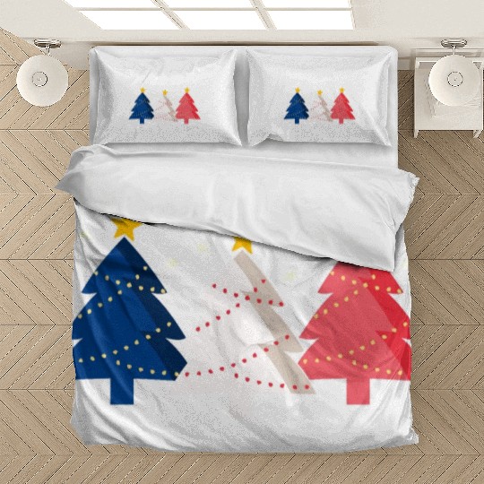 Christmas Tree French Flag France Bedding Sets