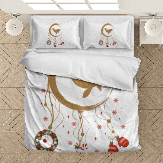 Winter dreamcatcher Christmas Dolphin Bedding Sets