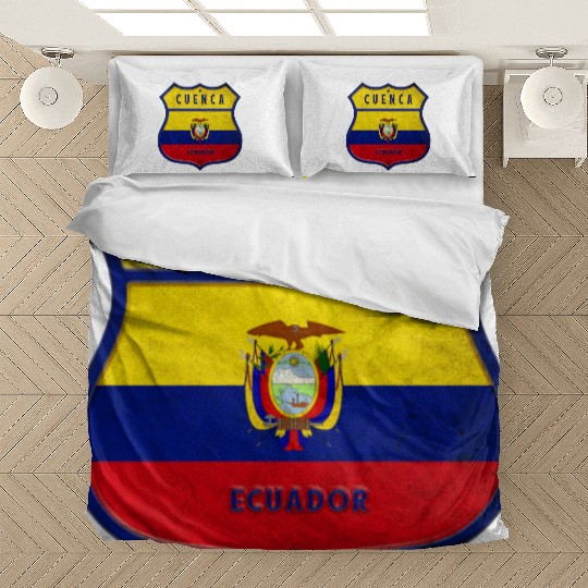 Cuenca Ecuador coat of arms flag design Bedding Sets