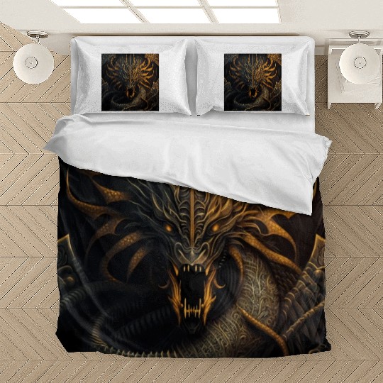 Dark fantasy dragon cover version 2 Bedding Sets