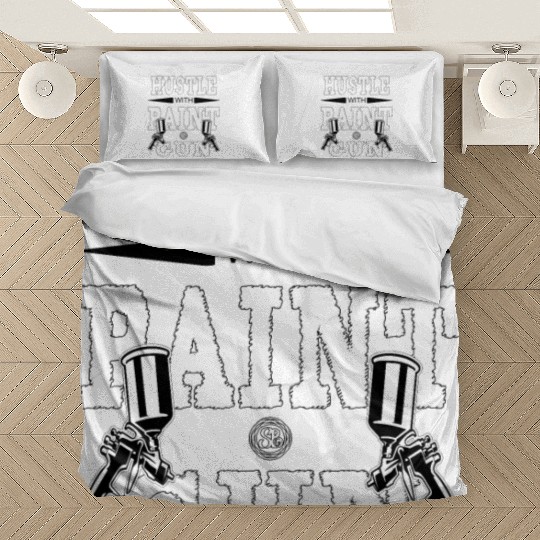 Hustle With Paint Gun - Bodycar, Car Body Painter Bedding Sets
