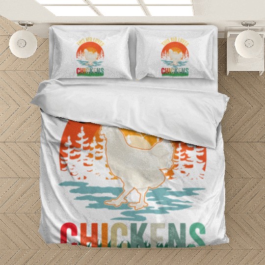 Retro Chicken Lover Farm Animal Kids Bedding Sets