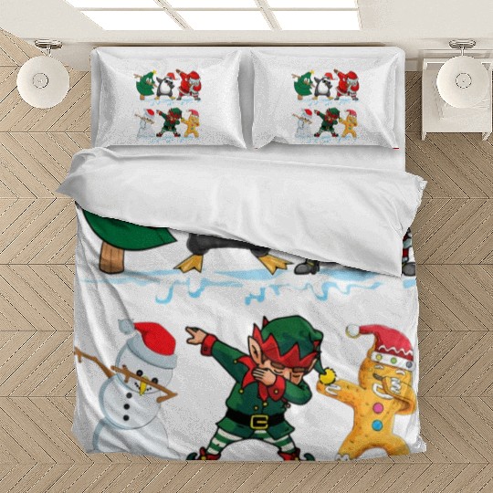 Dabbing Santa Elf Friends Funny Christmas Dabs Bedding Sets