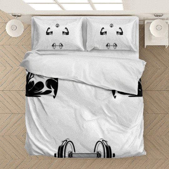 Everyone Started Somewhere Gym Motivation White Bedding Sets