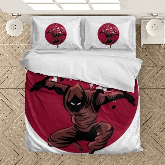 Red Sun Retro Japan Classic 1988 Including Samurai Bedding Sets