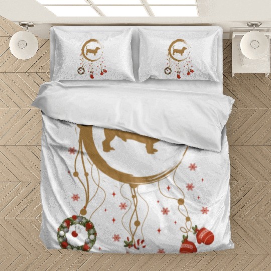 dog dreamcatcher Christmas Dachshund Bedding Sets