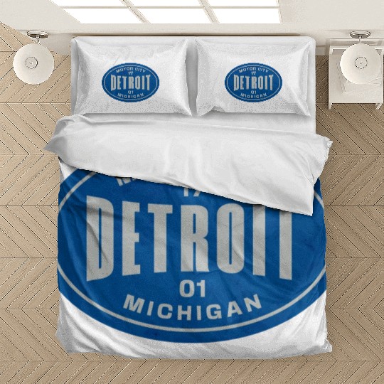 Vintage Detroit Michigan Bedding Sets