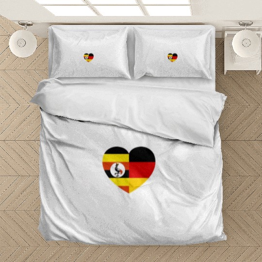 Uganda Germany Flag Two Countries Bedding Sets