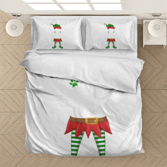 Cat Lover Elf Family Matching Christmas Party Bedding Sets