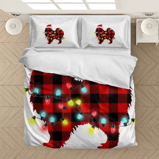 Pomeranian Christmas Dog Lover Pajamas Bedding Sets
