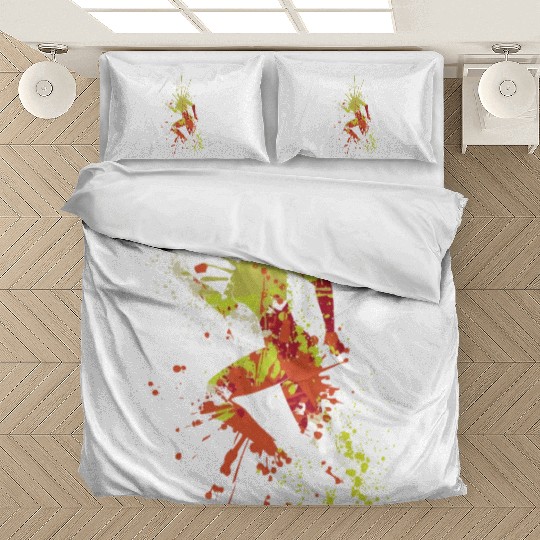 Splash running jogging girl Bedding Sets