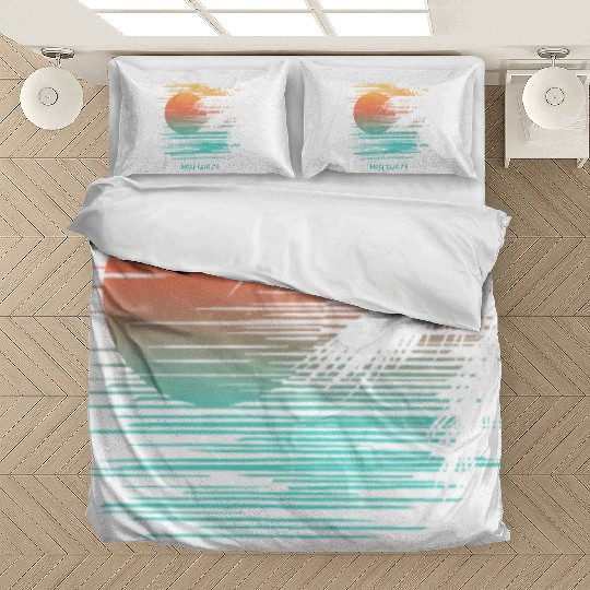 Artistic Key West Florida Palm Tree Vacation Bedding Sets