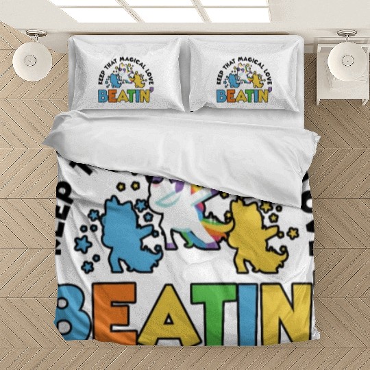 Rainbow Animal Singing Playing Unicorn Lover Bedding Sets