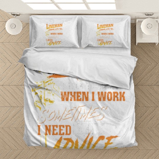 Lineman Gift for Lineman Father on Father Day Bedding Sets