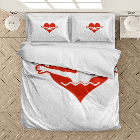 I Love Swimming Swimmer Swim Bedding Sets