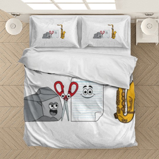 Rock Paper Siccor Nothing Beats Saxophone Bedding Sets