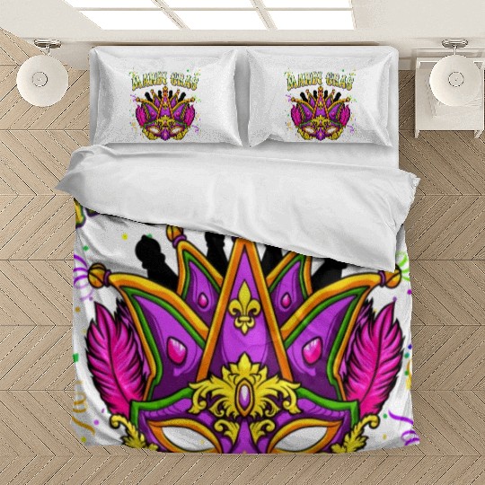 Cool Mardi Gras Mask - Mardi Gras Bedding Sets