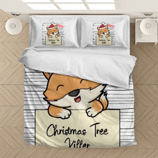 Fox christmas funny prison Bedding Sets
