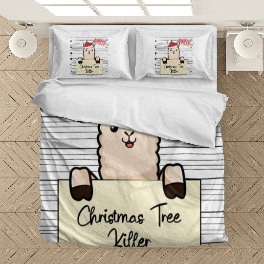 Llama christmas funny prison Bedding Sets