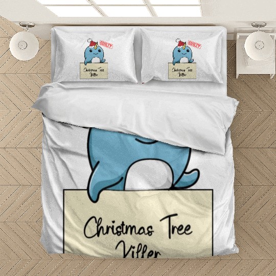 Narwhal christmas funny prison Bedding Sets