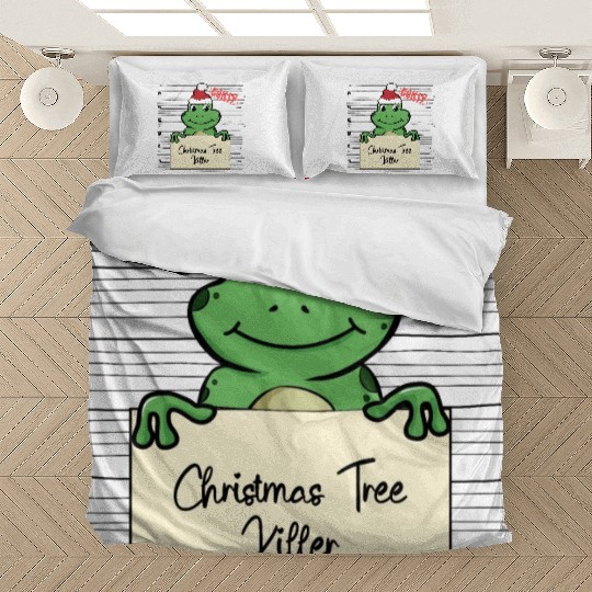 Frog christmas funny prison Bedding Sets