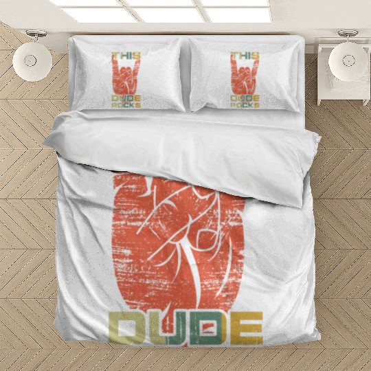 Vintage Rock Sign Rock Hand Metal Kid Rocker Bedding Sets