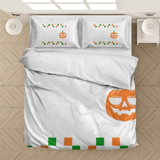 Halloween Bedding Sets, Peace Love Pumpkin Skeleton Hand