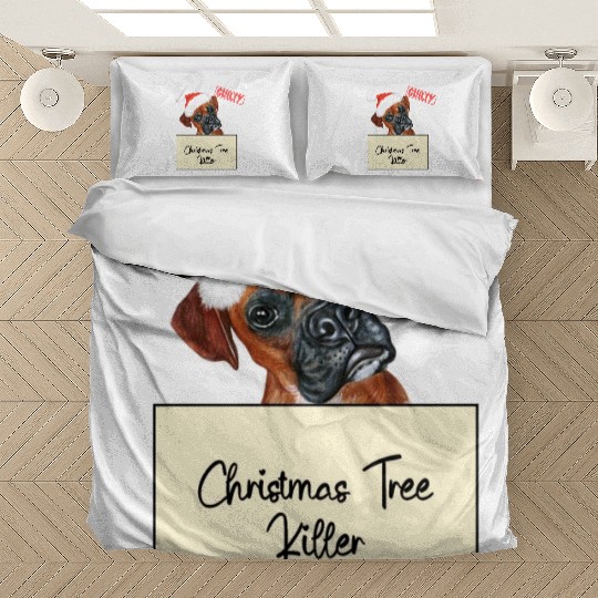 Boxer christmas funny prison Bedding Sets