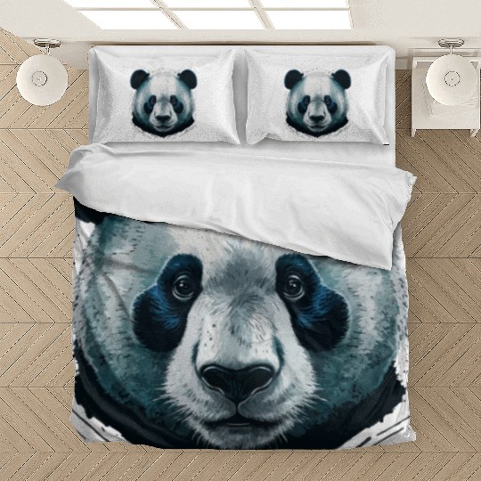 Realistic Panda Head Bedding Sets