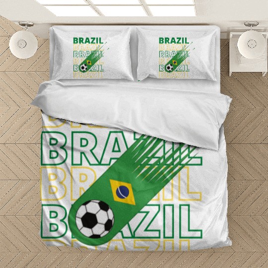 Retro World Brazil Soccer Bedding Sets