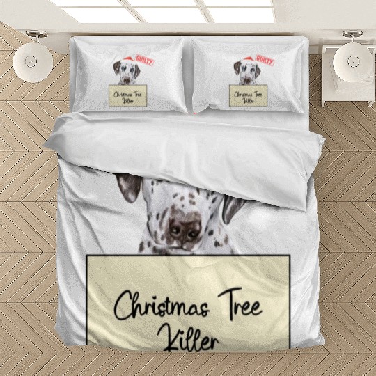 Dalmatian christmas funny prison Bedding Sets