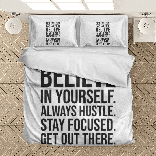 be fearless never give up Bedding Sets