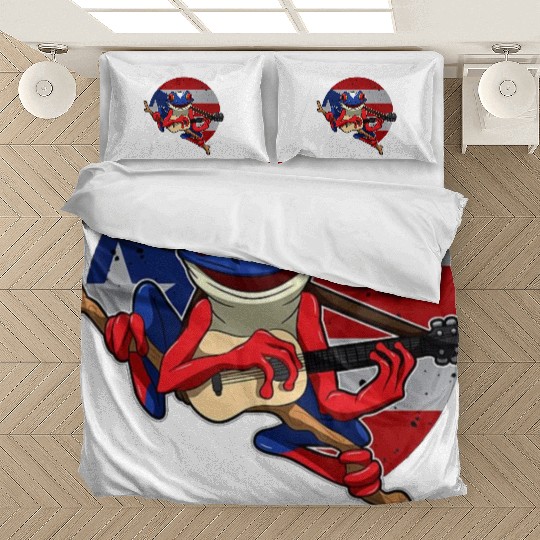 Guitar Playing Coqui Frog Puerto Rico Animal Bedding Sets
