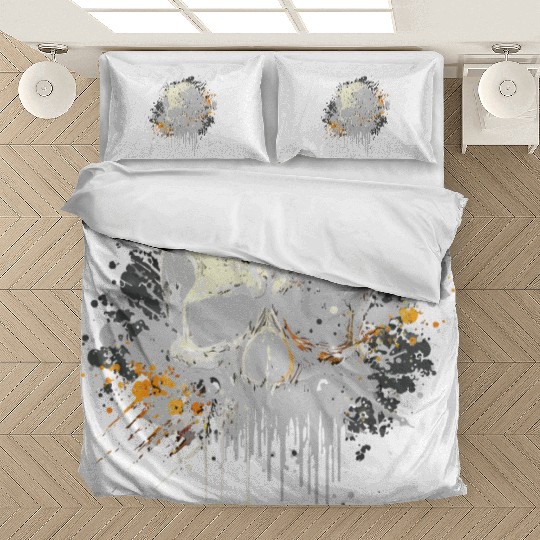 Ink Splatter Skull Bedding Sets