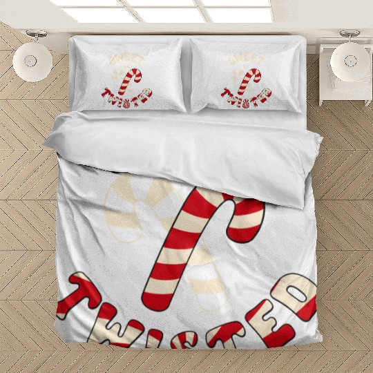 Sweet but twisted candy canes pun Bedding Sets