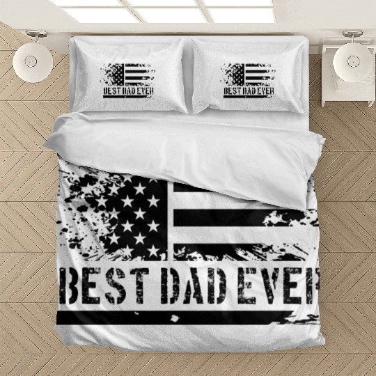 USA flag best dad ever Bedding Sets