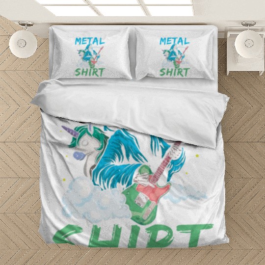 Grim Bone Unicorn Guitar Metal Music Heavy Bedding Sets