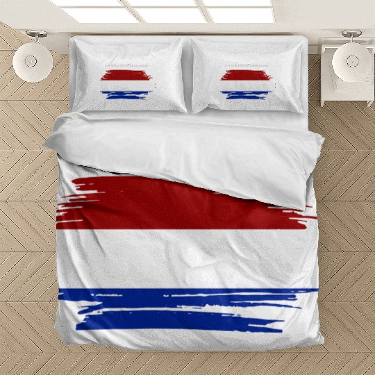 Netherlands Brush Effect Flag Bedding Sets