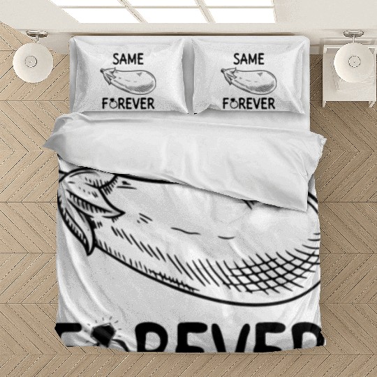 Same Eggplant Forever - Bride Bachelorette Party Bedding Sets