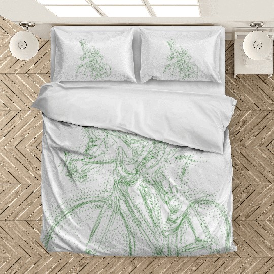 cycling sihouette Bedding Sets