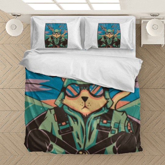 Fighter jet pilot-cat Fighter jet pilot-cat inspir Bedding Sets