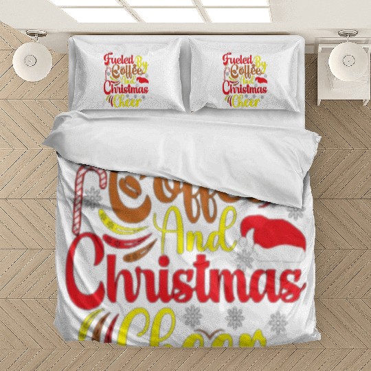 Fueled by coffee and Christmas cheer Bedding Sets