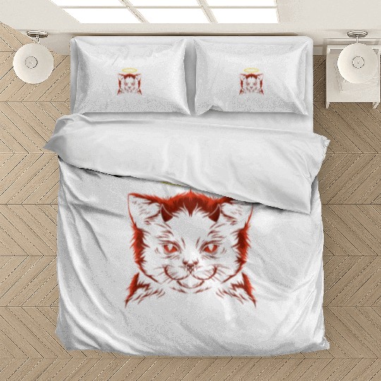 Angel and devil cat Bedding Sets