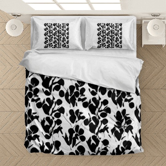 Black and white nature pattern Bedding Sets