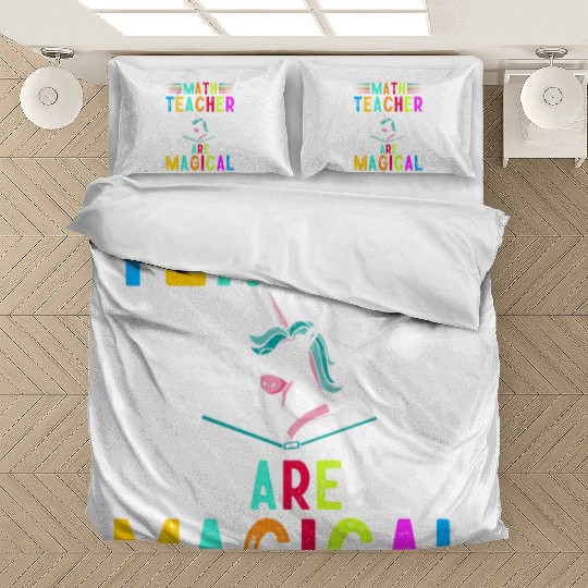 Math Teacher Unicorn Bedding Sets