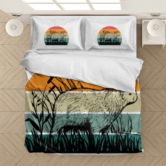 Vintage Capybara Bedding Sets