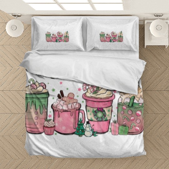 Hot Chocolate Cup Peppermint Mocha Bedding Sets