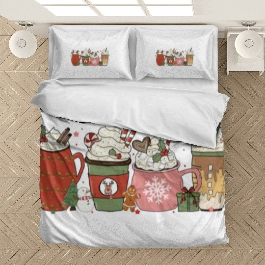 Hot Chocolate Cup Peppermint Mocha Bedding Sets