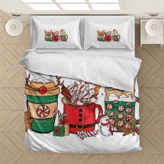 Christmas Hot Chocolate Cup Bedding Sets
