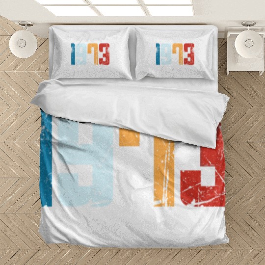 50 Years Vintage 1973 Retro 50th Birthday Bedding Sets